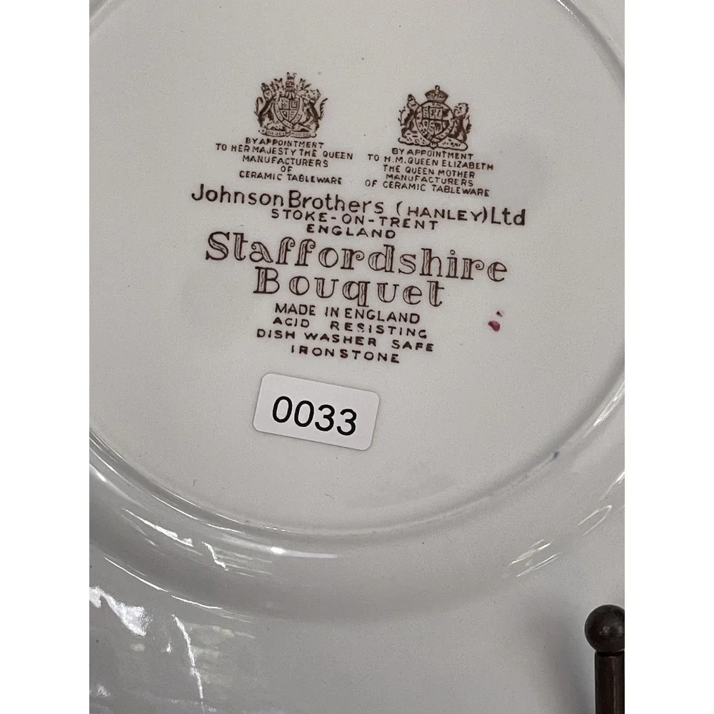 Vintage Johnson Brothers Staffordshire Bouquet 6 Piece Setting England IRONSTONE